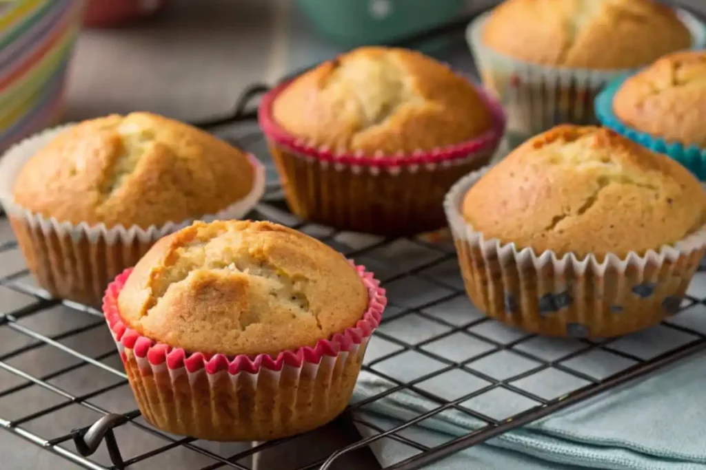 Final Pumpkin Banana Muffins Cooling on a Rack