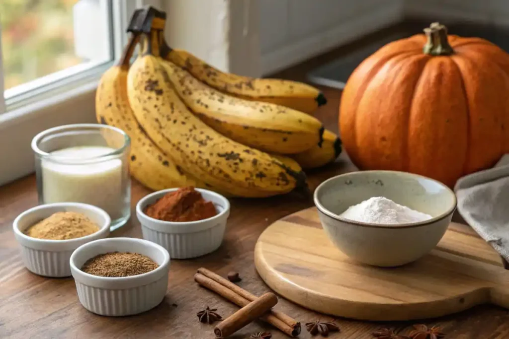 Ingredients for the Ultimate Pumpkin Banana Muffins Recipe