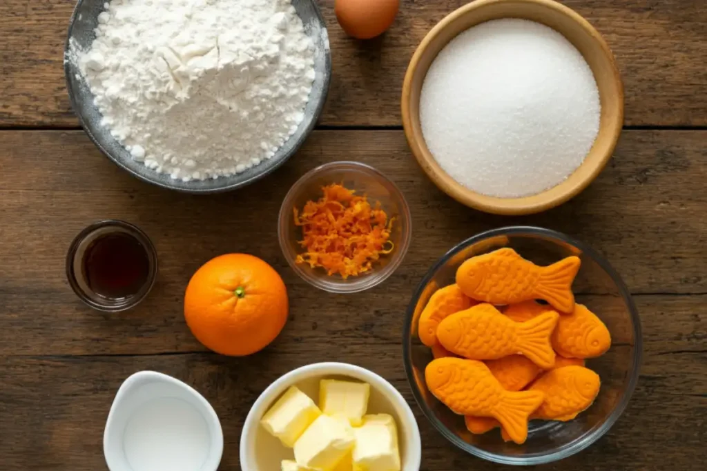 Ingredients of Orange Cookies