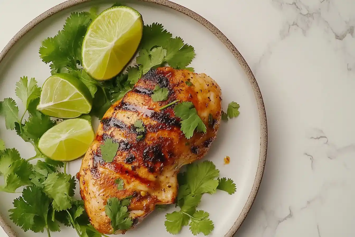 San Antonio Chicken Marinade - Mexican chicken taco with grilled chicken and cilantro